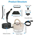 thumbnail image 3 of Zorpupoa 2500W Handheld High Temperature Pressure Steamer Cleaner, 1400ML Tank 6 Steam Levels for Home Office Car Tile Floor Couch Grease Grout, 3 of 13
