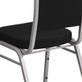 thumbnail image 3 of 4 Pk. HERCULES Series Crown Back Stacking Banquet Chair in Black Fabric - Silver Frame, 3 of 9
