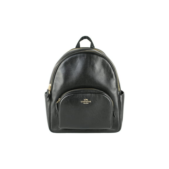 Coach (5666) Court Medium Black Pebbled Leather Backpack Shoulder Bag Bookbag