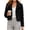 Black, variant on Cropped Faxu Fur Jacket for Women Solid Color Turndown Collar Winter Soft Warm Plush Outwear S