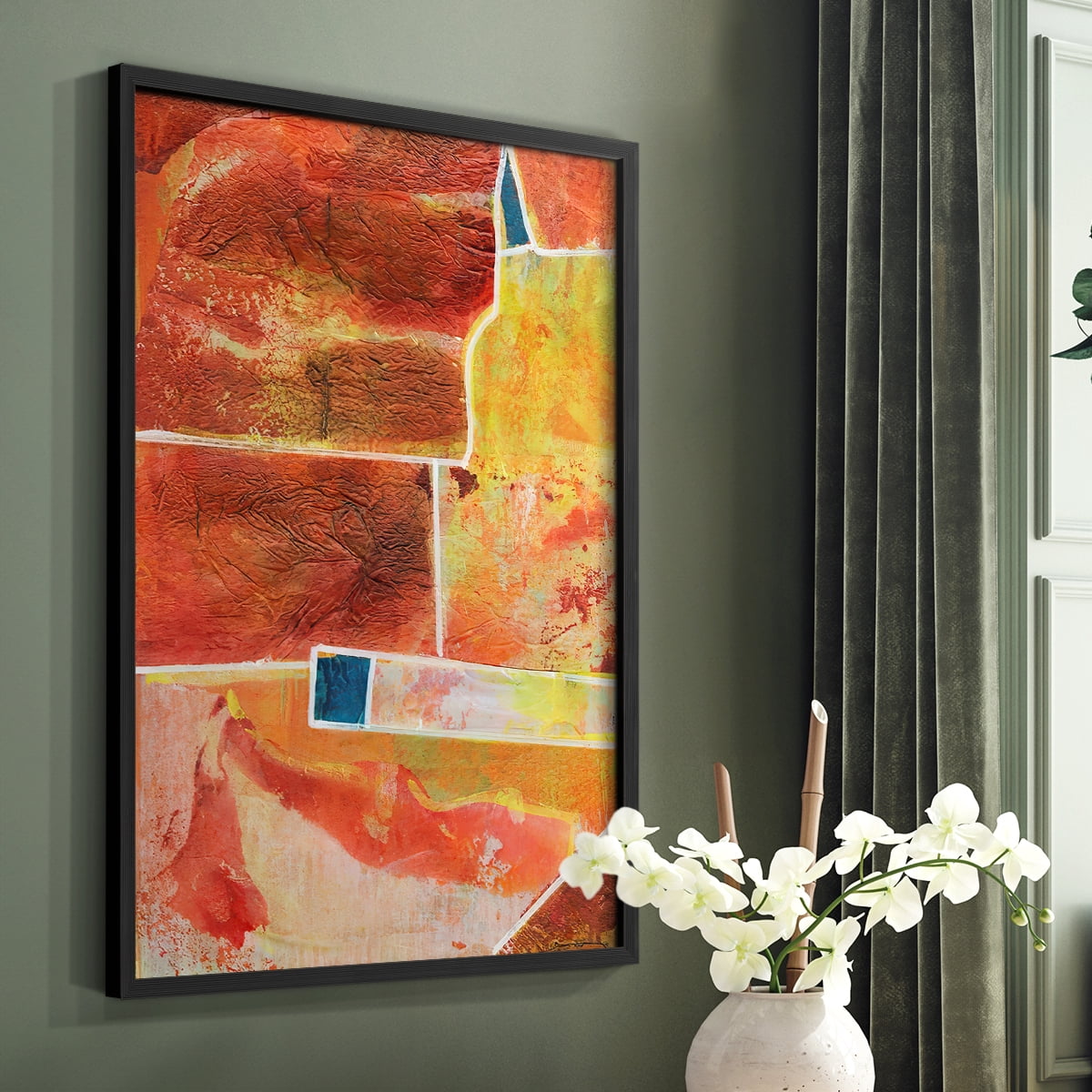 Primary Connection IV in Black Solid Wood 8 x 10 Framed Print