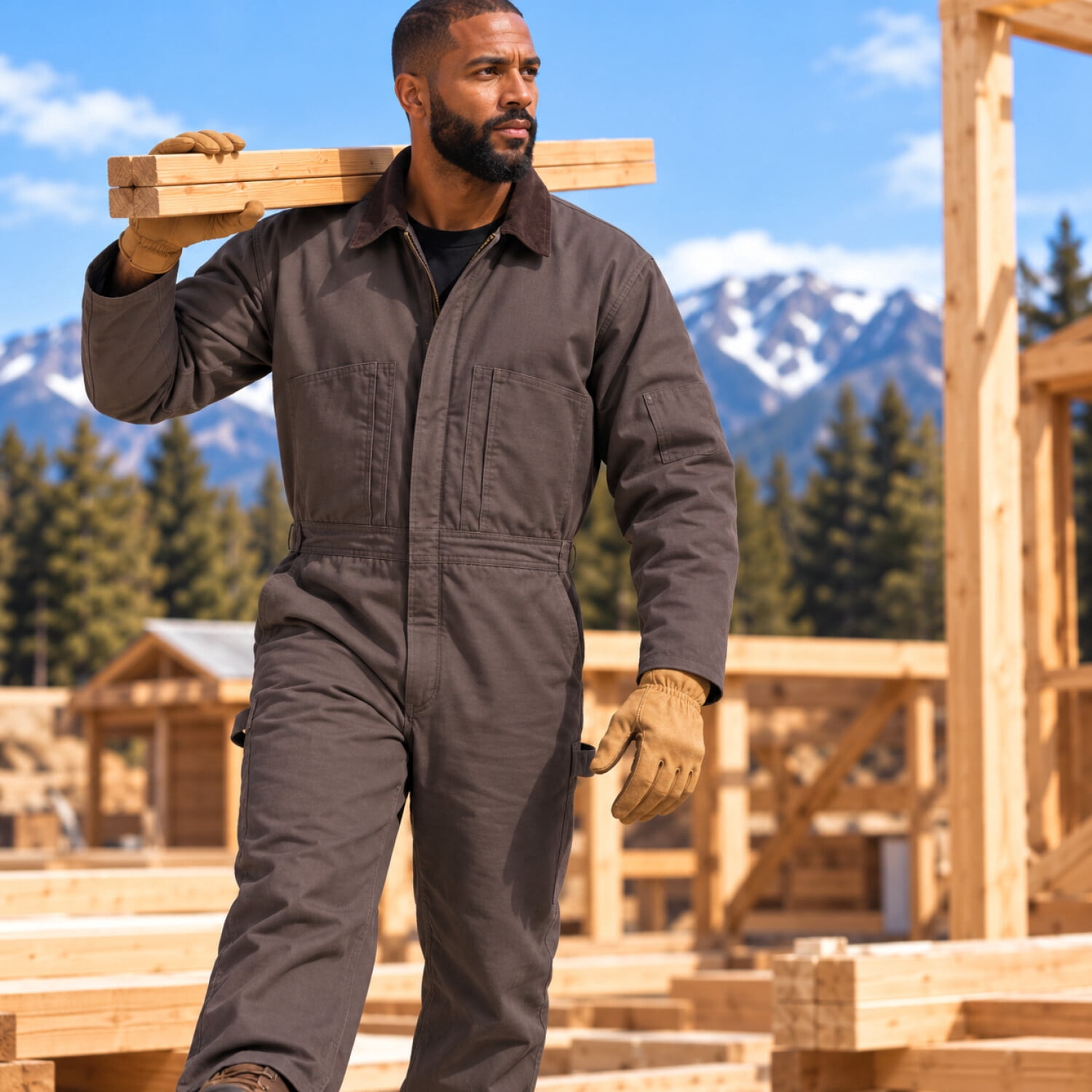 Bass Creek Outfitters Mens Coveralls Insulated Work Wear with