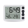 thumbnail image 1 of Indoor Thermometer Hygrometer, Electronic Digital Temperature Humidity, Humidity Monitor Clock, Home Kitchen Alarm Clock With Magnetic Countdown Timer, 1 of 5