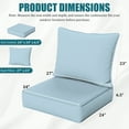 thumbnail image 2 of Kimunuk Outdoor Deep Seat Cushion Set, 24" x 24" x 6.5" Patio Furniture Chair Cushions Replacement for Sofa Couch, Sky Blue, 2 of 6