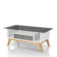thumbnail image 6 of Tevi 1-Drawer Glass Top Coffee Table, Gray, 6 of 6