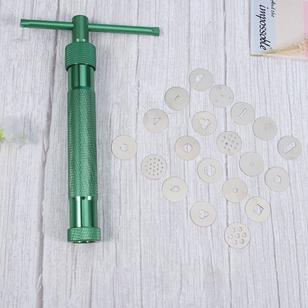 CTIRCHIU 1Jgo Extrusor De Arcilla Portátil De Polímero Color Verde Con Accesorios Para Crear Formas