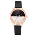 thumbnail image 1 of Reloj casual de moda Cinturón de cuero artificial Reloj de pulsera de cuarzo de aleación femenina (negro), 1 of 4
