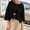 A1 Black, variant on Embroidered Tops for Women Summer Spring Blouses 3/4 Length Sleeve Womens Tops Lightweight Pullover Shirt Summer Gauze Shirts Solid Color Pullover Shirts Soft Floral Top Work Tees 2XL