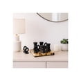 thumbnail image 4 of Decorative Wooden Tic Tac Toe Tabletop Game with Unique X's and O's Design - Classic Living Room Decor for Coffee Table and Game Room Decor - Perfect Family Game Night or Decor Accent - 5", Brown, 4 of 14