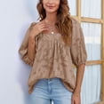 thumbnail image 2 of Camisas Para Mujer Casual Moda Cuello Cuadrado Gasa Floral Texturizado Manga Linterna Camisa Top Odeerbi ODB126120, 2 of 7
