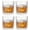Epee Strips, variant on GLASKEY Hand Blown Crystal Whiskey Glasses Set of 4, 12oz Unique Cognac Glasses, Heavy Thick Bottom Bar Glasses for Scotch Bourbon Rum Gin Water Cocktail,Gifts Men Gifts Ideas