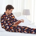 thumbnail image 6 of Sikiie Turkey And Thanksgiving Mens Pajama Set, Soft Warm Long Sleeve Sleepwear, Cozy Button-Down Pjs for Men-Medium, 6 of 7