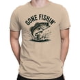 thumbnail image 2 of Smartprints Gone Fishin Men's T-Shirt Natural, Cotton, S, 2 of 4