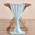 thumbnail image 2 of Chiffon Table Runner 28.4x120.1 Inches Sheer Wedding Runner Romantic Rustic Table Runner for Wedding Party Baby Shower Decorations,Sky Blue, 2 of 7
