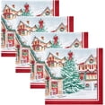 thumbnail image 1 of Serviette en Tissu Village de Noël, Ensemble de 4, 17"X17 Pouces, Multi, 1 of 7