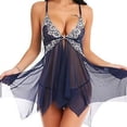 thumbnail image 2 of Pijama sexy de malla de encaje, ropa interior sexy, falda con tirantes, 2 of 5