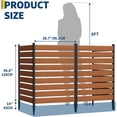 thumbnail image 3 of EuKer Decorative Fences, 49.6" Tall Outdoor Privacy Panel for Air Conditioner Units, Trash Cans, Pool Equipment, Teak (2 Panels), 3 of 8