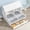 White, variant on ModernLuxe Low Profile Twin Size Platform Bed, House Two Beds with Drawers, White