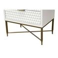thumbnail image 3 of Origins by Alpine White Pearl Wood 2 Drawer Nightstand in White, 3 of 4