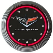 CORVETTE C6 NEON CLOCK  8CORV6