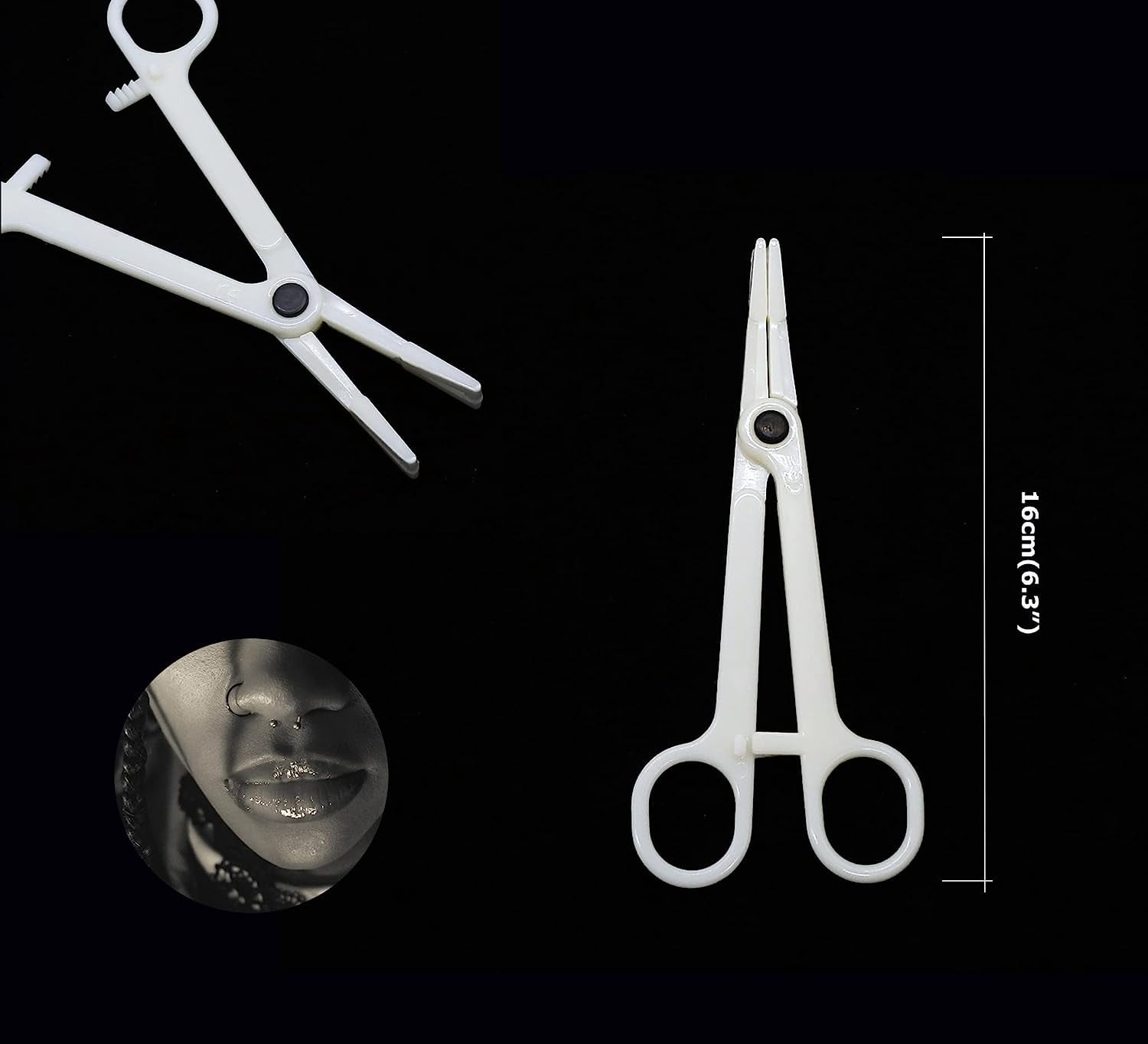 Piercing Clamps 8pcs Disposable Piercing Forceps Clamp Slotted Navel