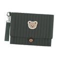 thumbnail image 2 of Organizador de pañales plegable, bolsa de tela para bebés, bolsa portátil multifuncional para pañales, para cochecito, para ir de compras, visitar, verde, 2 of 8