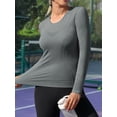 thumbnail image 3 of Anwell Workout Shirts for Women Long Sleeve, Workout Tops for Women, Quick Dry Gym Athletic Tops,Seamless Yoga Shirts, 3 of 5