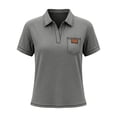 thumbnail image 5 of ZUBKTE Women's Short Sleeve V-Neck Business Casual Work Collared Tops S-2XL, 5 of 7
