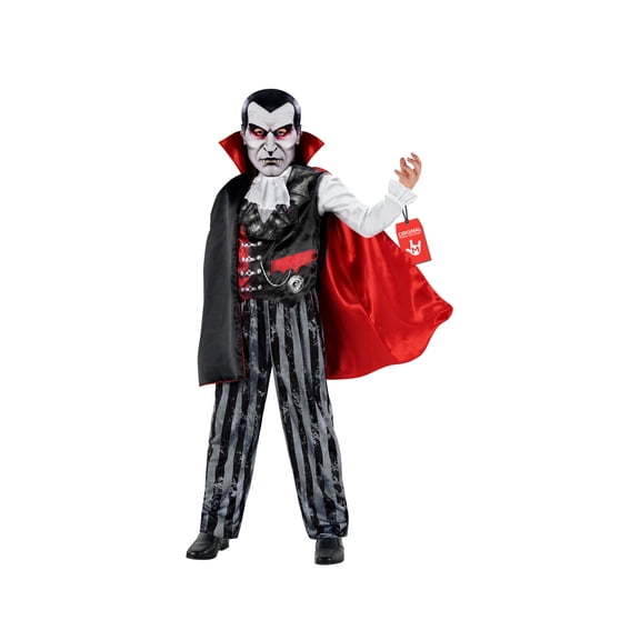 Morph Evil Count Vampire Costume Boys Halloween Costume For Boy Black 10-12 Years