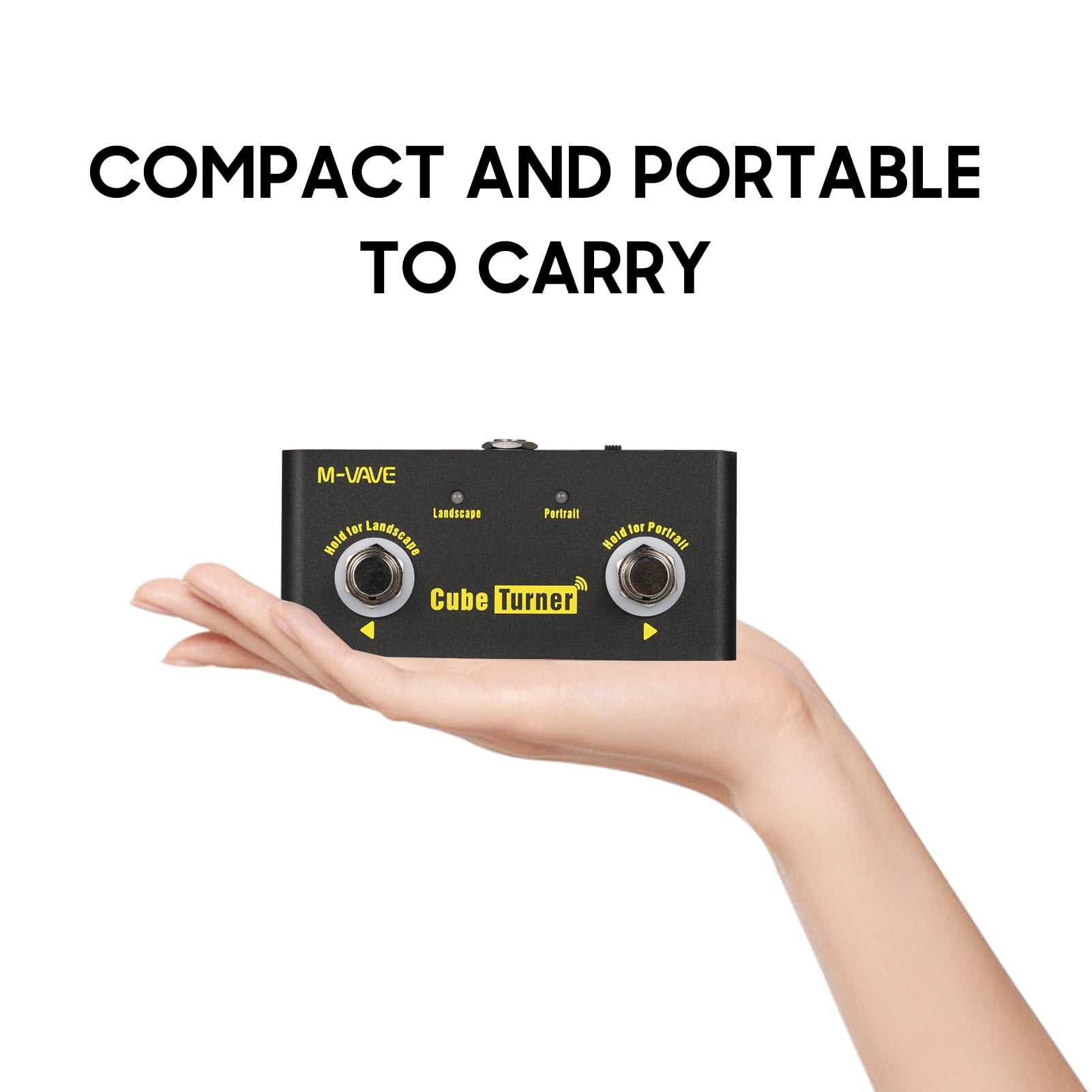 M-VAVE Cube Turner Wireless Page Turner Pedal Rechargeable Sheet Turner Supports Looper Connection Compatible with Android iOS Smartphones Tablets