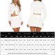 thumbnail image 2 of Vestido Traje de crochet de 2 piezas para mujer Conjunto de falda tipo cárdigan de punto sexy Ropa de club Ygjytge Blanco T M para Mujer, 2 of 7