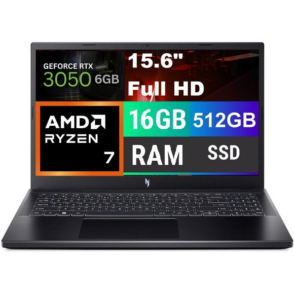 Laptop Gamer Acer Nitro NVIDIA GeForce RTX 3050 UN.38MPE.005 AMD Ryzen 7 16GB RAM 512GB SSD