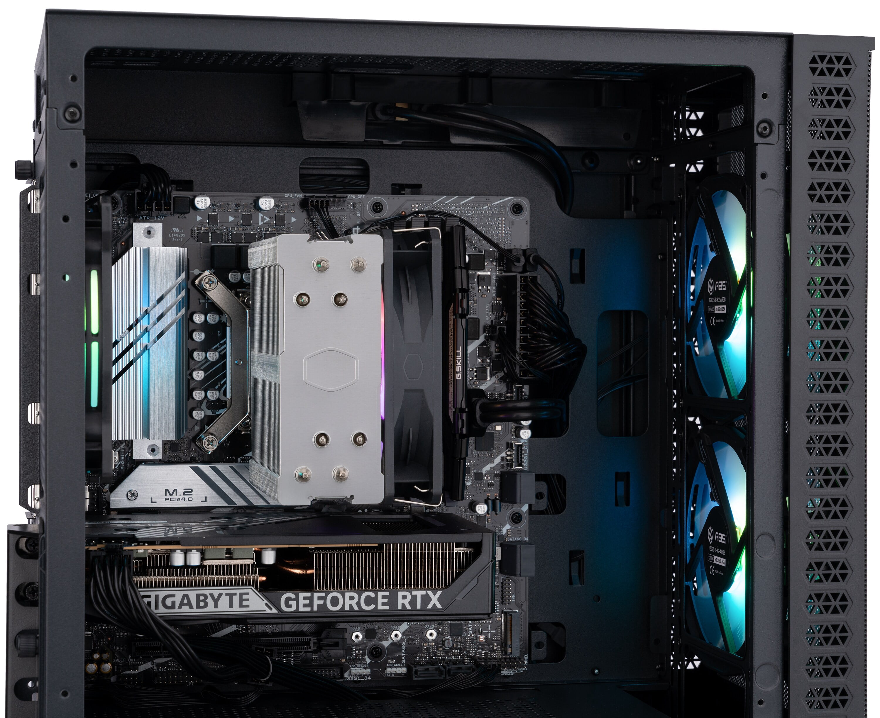 ABS Cyclone Aqua Gaming Desktop PC, Windows 11, Intel Core 5 Processor 120, GeForce RTX 5060 8GB, 16GB DDR4 RAM, 1TB NVMe SSD, Wi-Fi, RGB, Prebuilt