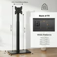 thumbnail image 4 of Universal TV Stand Monitor with Mount 100 Degree Swivel Height Adjustable and Tilt Function for 19 to 43 inch LCD, LED OLED TVs,Space Saving Standing Bedroom Living Room Corner,Black, 4 of 8