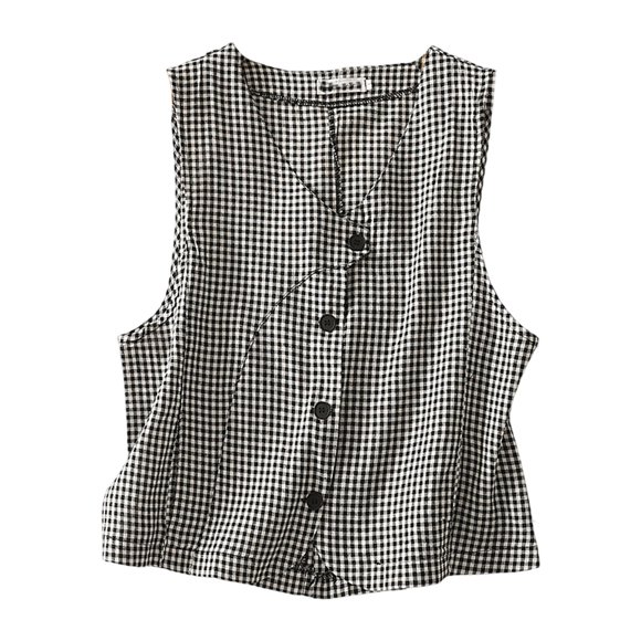Women's Denim Linen Vest, Sleeveless Cardigan Waistcoat, Casual Loose Fit for Spring and Summer, Breathable Fabric for Daily Comfort