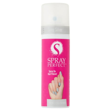 Spray Perfect Nail Polish, Sexy Silver, 1.3 oz, As Seen on TV (2 pack )