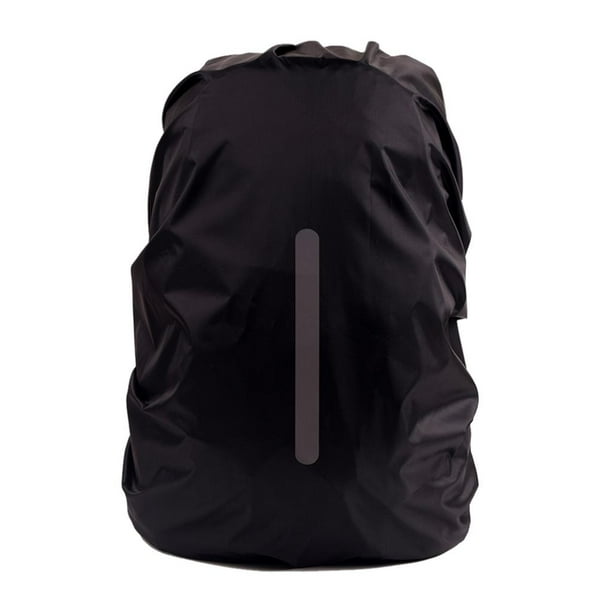Funda impermeable para mochila, ajustable, impermeable y reflectante, para viajes y caza. Negro