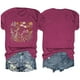 thumbnail image 4 of Fiudx Ofertas Flash Artículos En Oferta Blusas con Estampado de Flores para Mujer Top de Manga Corta con Cuello Redondo, 4 of 4