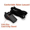 thumbnail image 3 of Hipat Paquete de 24 Silbatos Negros con Cordón Silbato de plástico Engrosado Duradero Silbatos de Sonido Fuertes y nítidos Bluk para Entrenador Árbitro Deportes Emergencia Oficial, 3 of 5