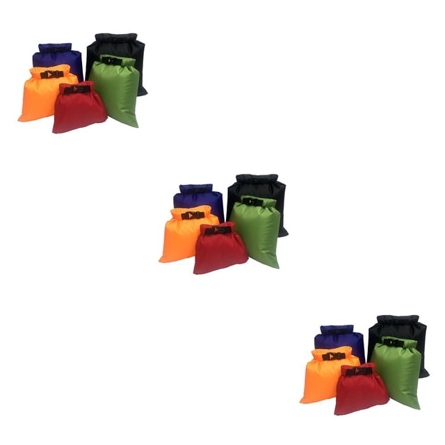 Greeniant Paquete de 5 bolsas secas impermeables canotaje a la deriva Rafting paquete de almacenamiento portátil ciclismo natación Camping saco Type1 NO1