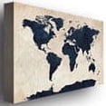 thumbnail image 2 of Trademark Fine Art 30x47 Maps Canvas Wall Art 'World Map -Navy' by Michael Tompsett, 2 of 3