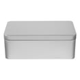 thumbnail image 1 of Lata metálica vacía con tapa, rectangular, de hojalata, grande, para galletas, ideal para guardar dulces o golosinas, o como recuerdo de una fiesta de té., 1 of 7
