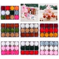 thumbnail image 2 of 24Pcs Colorful Sphere Ornament Flocking Baubles for Festival Tree Embellishment Christmas Tree Accessories, 2 of 8