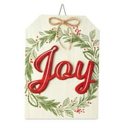 Holiday Time Outdoor Wooden Joy Christmas Sign, 10" x 14"