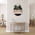 thumbnail image 3 of Gather Together Front Door Sign Funny Wreaths Hanging Wooden Plaque Decoration Round Rustic Wood Farmhouse Porch Decor for Home Front Door Decor, 11 x 11 Inch, 3 of 5