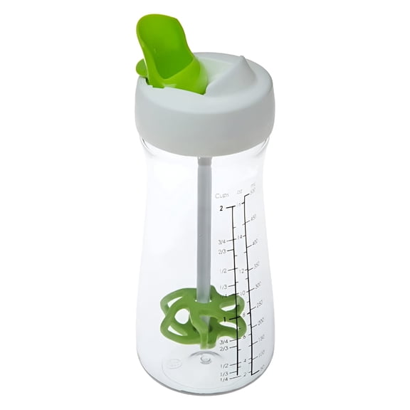 ACDANC Salad Dressing Shaker Container,Dripless Pour,Leak-free,Soft Grip,BPA Free,Homemade Salad Dressing Bottle Mixer Measure,500ml
