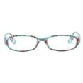 thumbnail image 3 of Small Rectangle Flower Print Anti-blue Light Reading Glasses 4.00 Spring Hinges Readers for Women +4.00 strength, 3 of 7