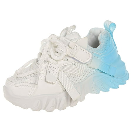Ketyyh-chn99 Kids Sneakers Shoes Boy Girl Kid  Comfort Casual Running Walking Sneakers Athletic School Shoes Blue 37