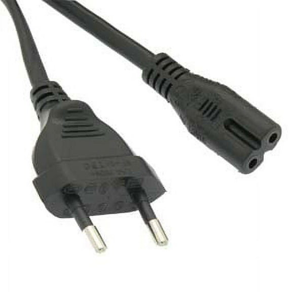 ACCL 6Ft European Plug 2-Prong Figure-8 (Non-polarized) Power Cord, 1 Pack