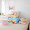 thumbnail image 6 of Manfei Cartoon Alphabet E Print 7-Piece King Bedding,Kawaii Ice Cream King Bed in a Bag,Yellow,Pink Reversible, 6 of 7